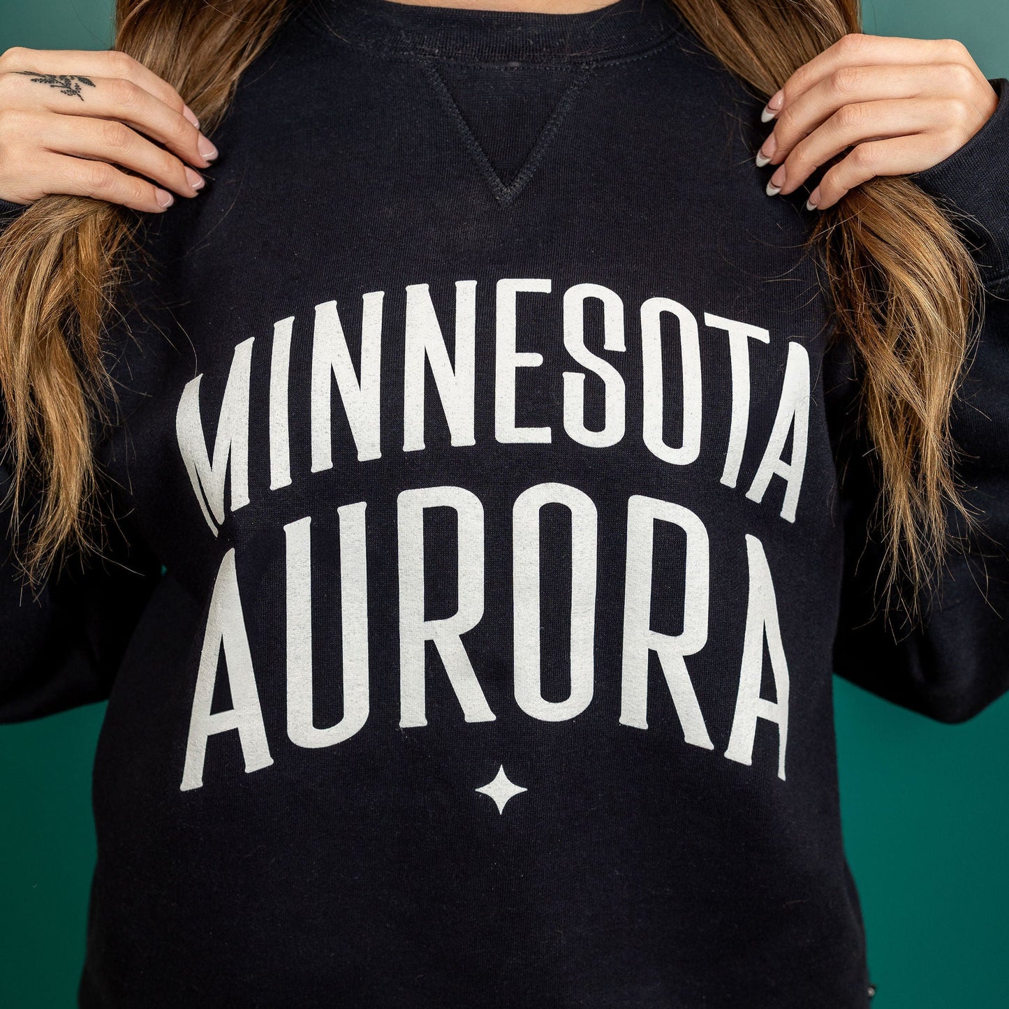 Classic Navy Aurora Crewneck Sweatshirt