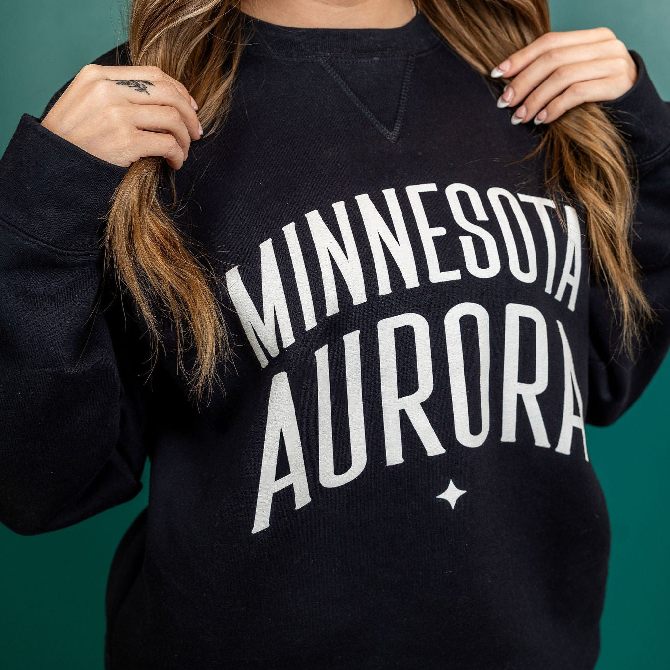 Classic Navy Aurora Crewneck Sweatshirt