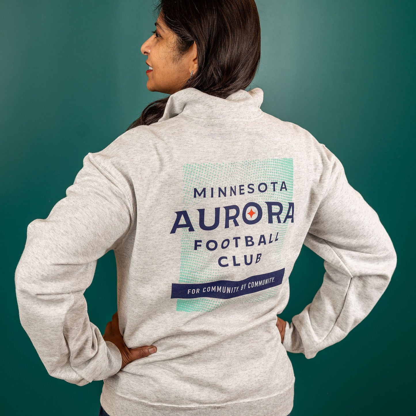 Aurora Football Club Grey Quarter Zip