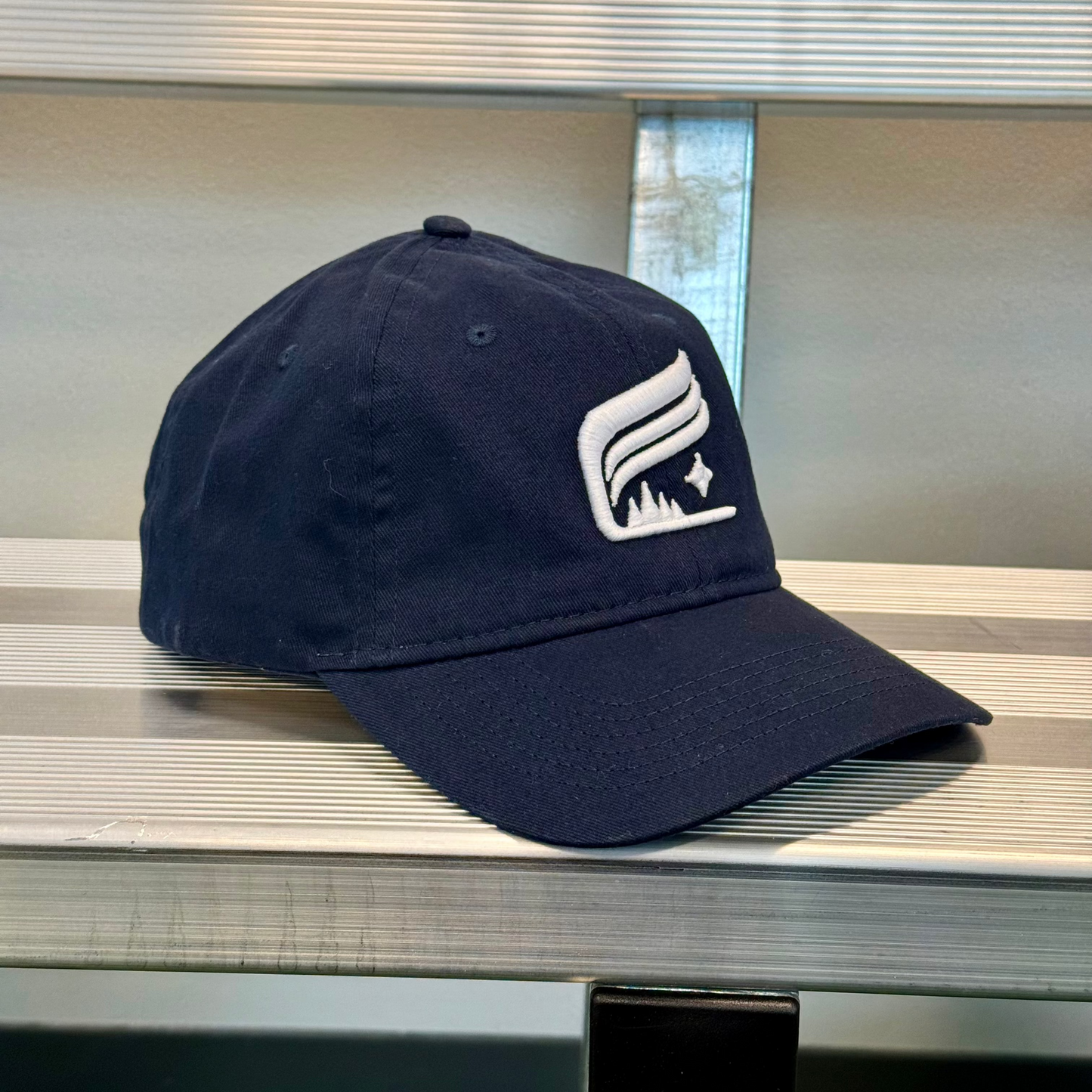 Navy Embroidered Aurora Crest Hat