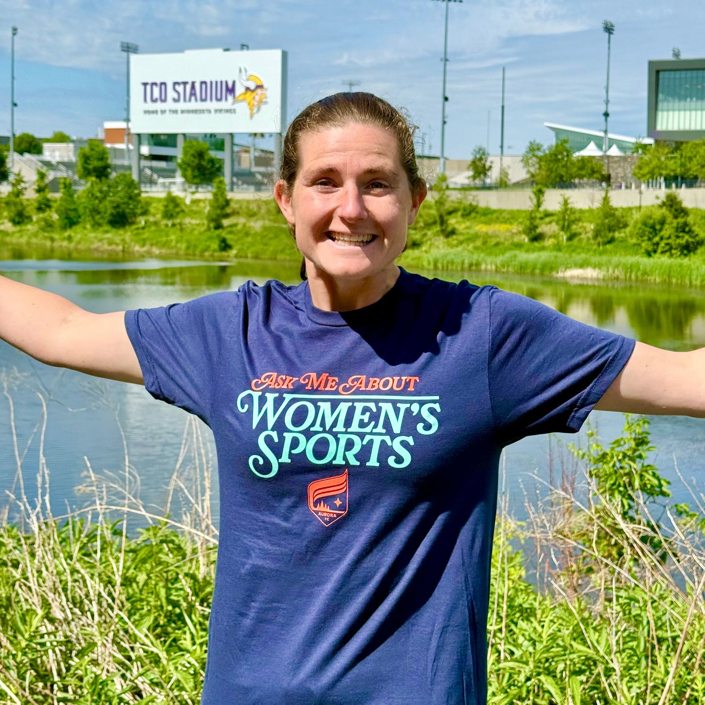 Aurora x Sarah Spain Ask Me About Women's Sports T-Shirt