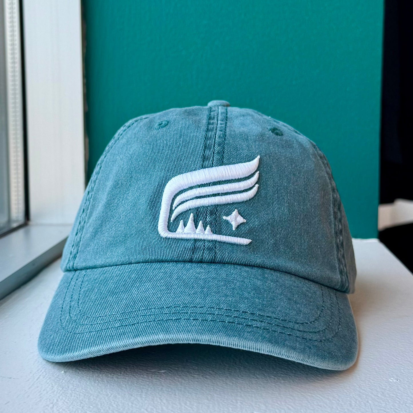 Pigment-Washed Teal Hat
