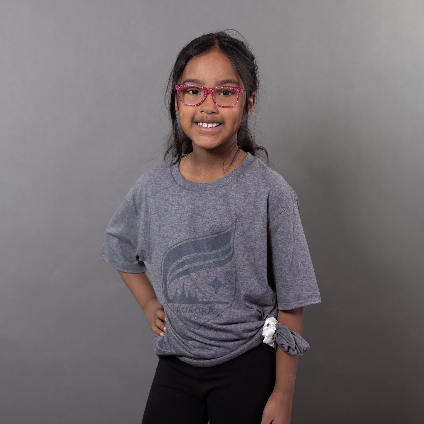 Tone-on-tone Gray Crest T-shirt (Youth)
