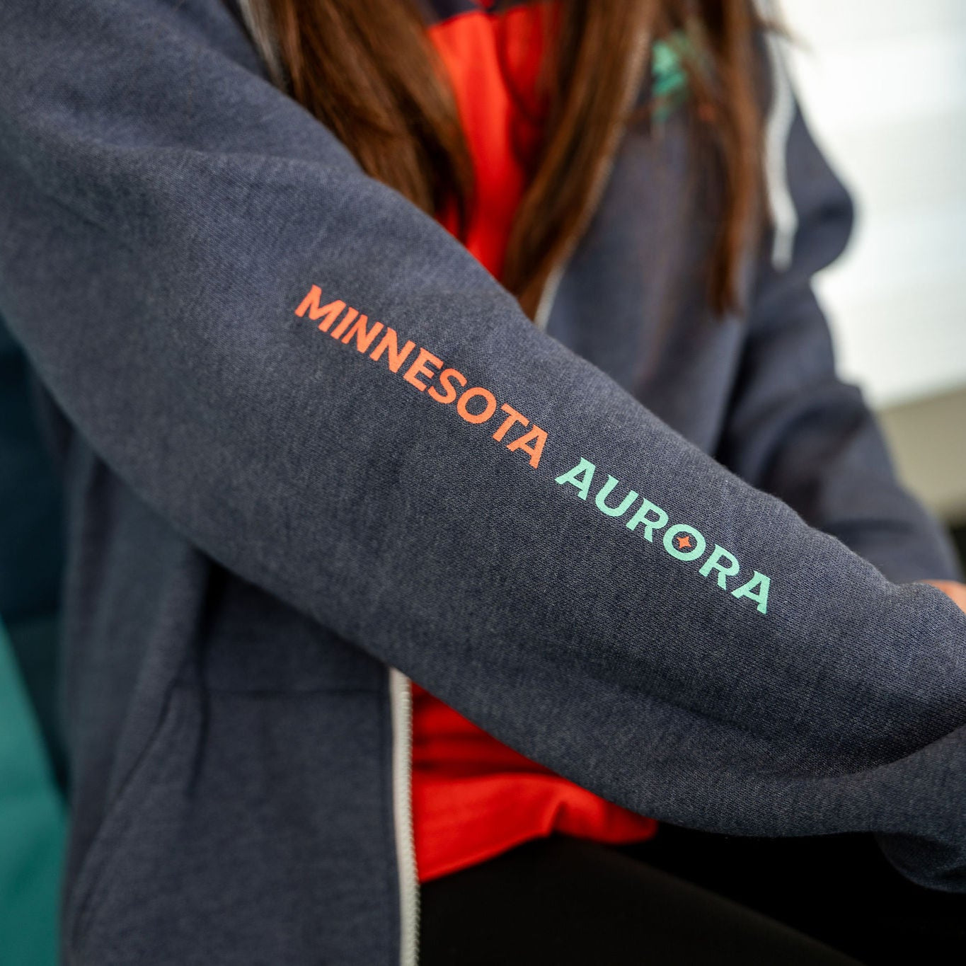 Full-Zip Aurora Navy Hoodie