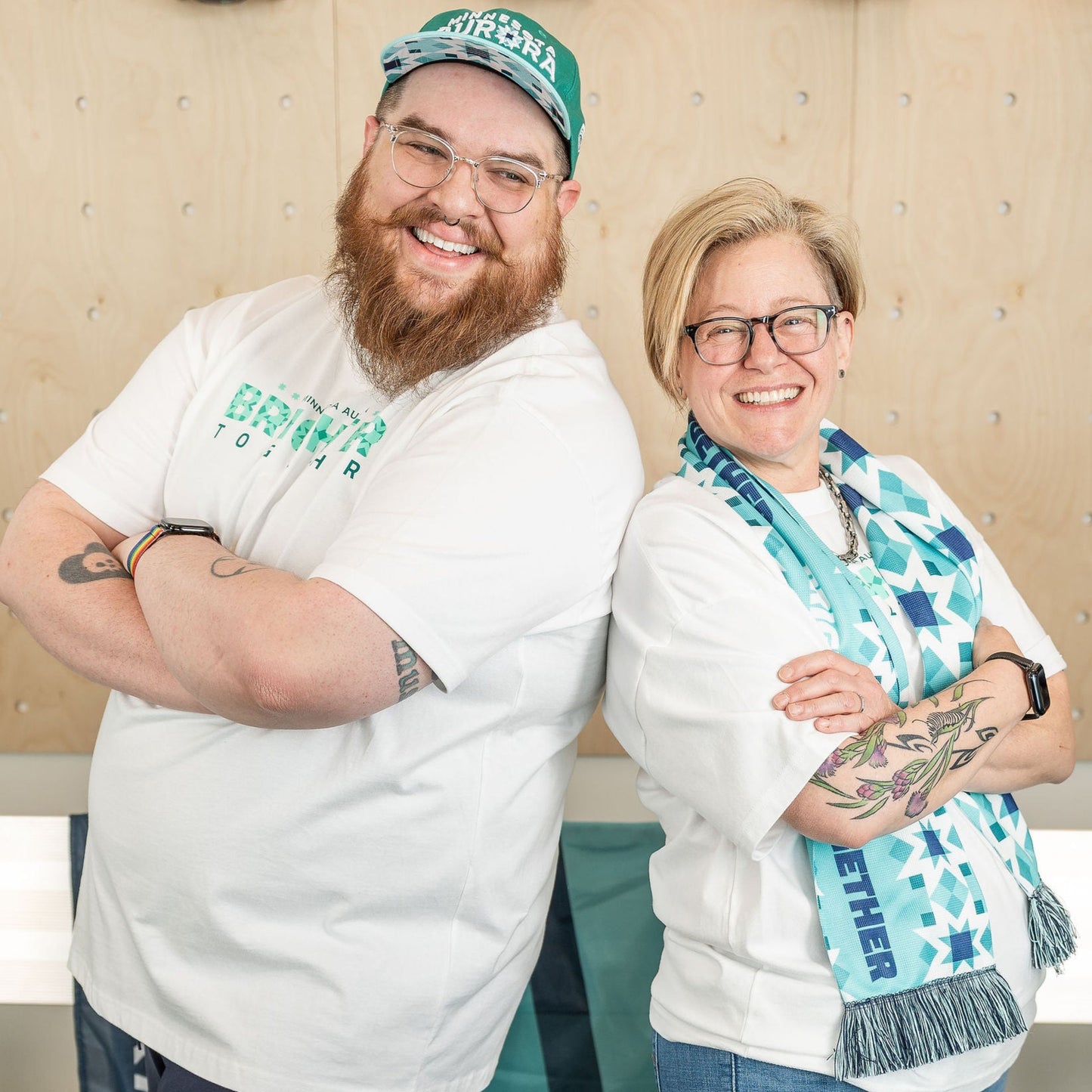 Brighter Together Teal Scarf 2025