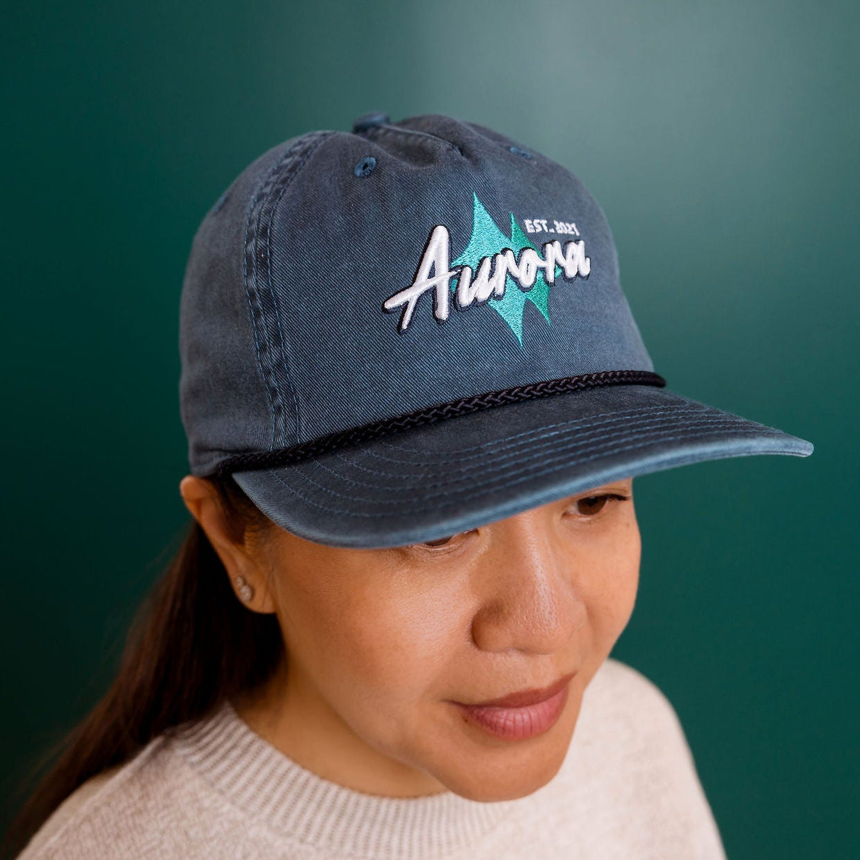 Aurora Retro Pigment Washed Navy Hat