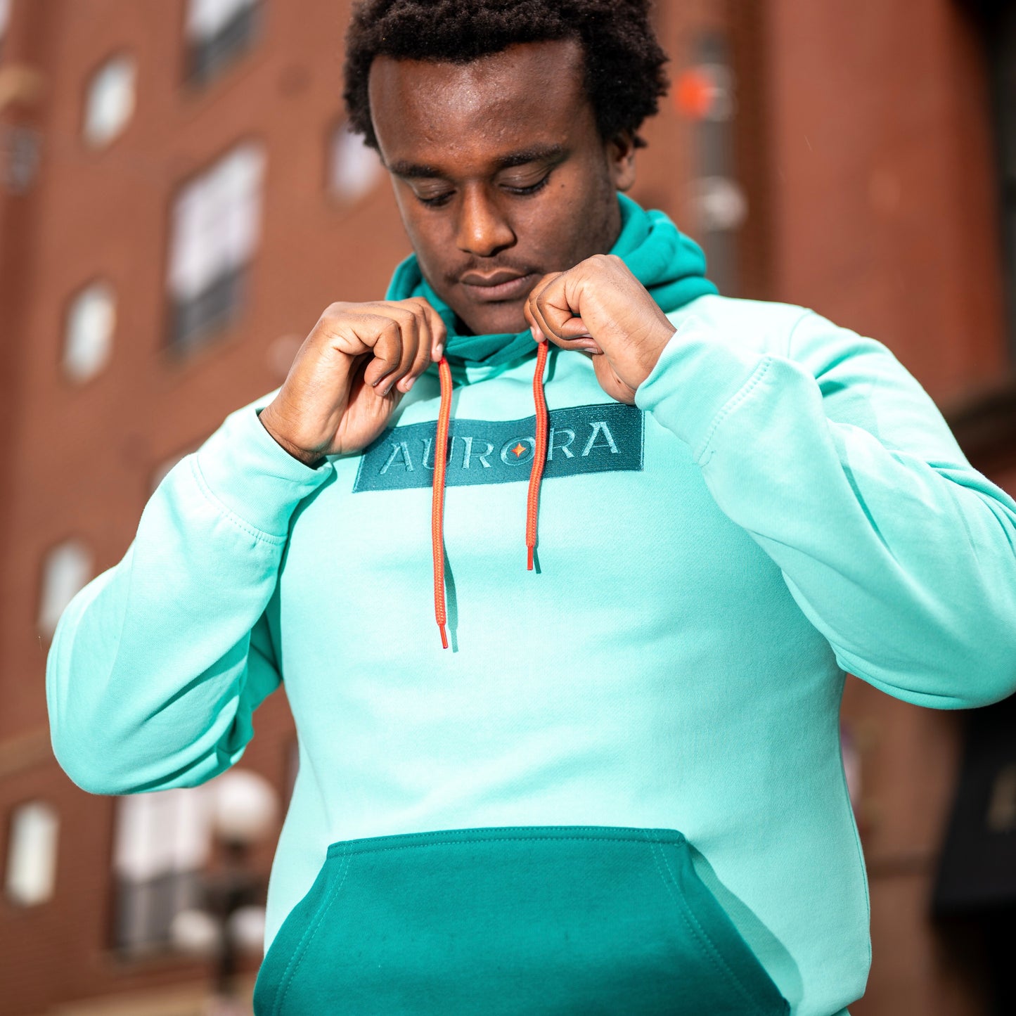 Borealis Teal Aurora Hoodie