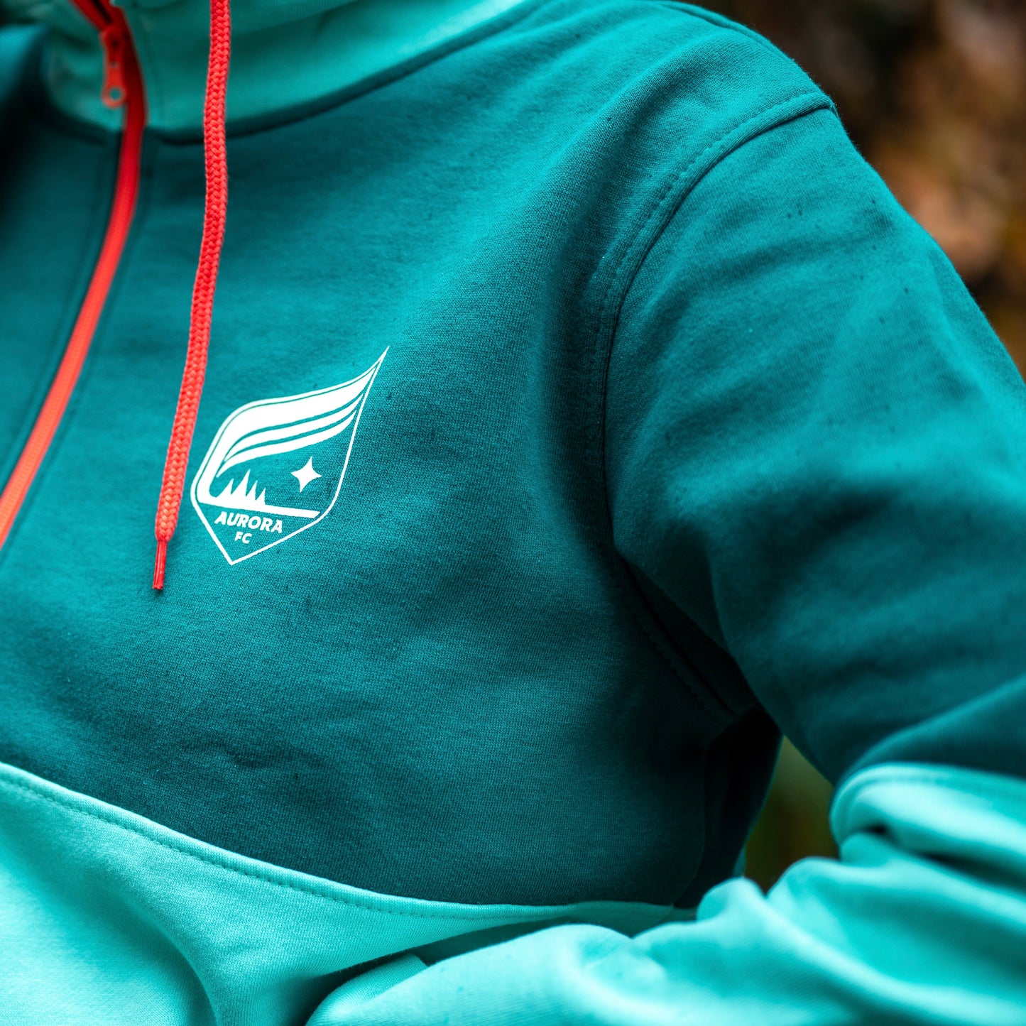 Borealis Teal Aurora Full-Zip Hoodie (Unisex)