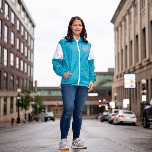 Borealis Two-Tone Teal Wind Jacket