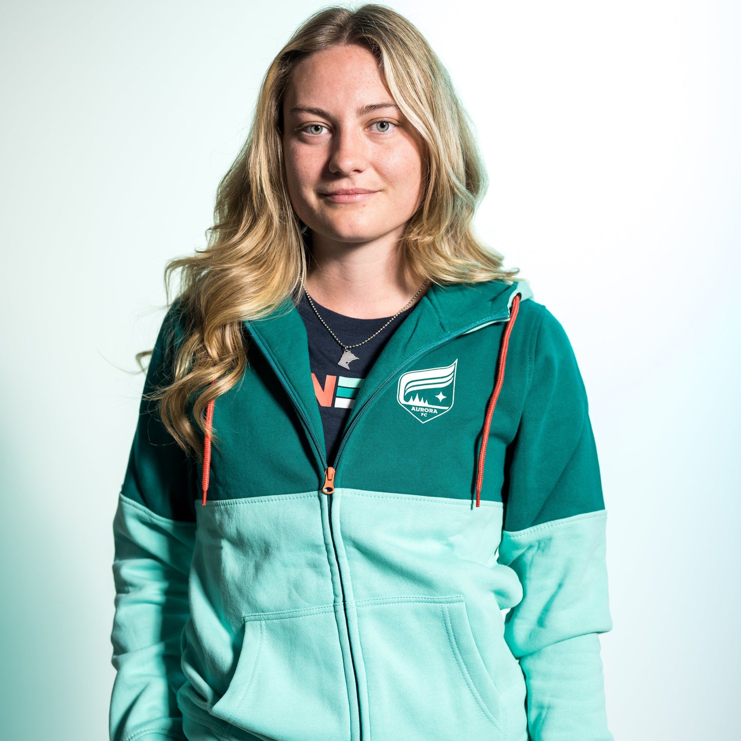 Borealis Teal Aurora Full-Zip Hoodie (Fitted)