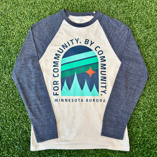 Long-sleeve shirt with graphic design on a grass background
