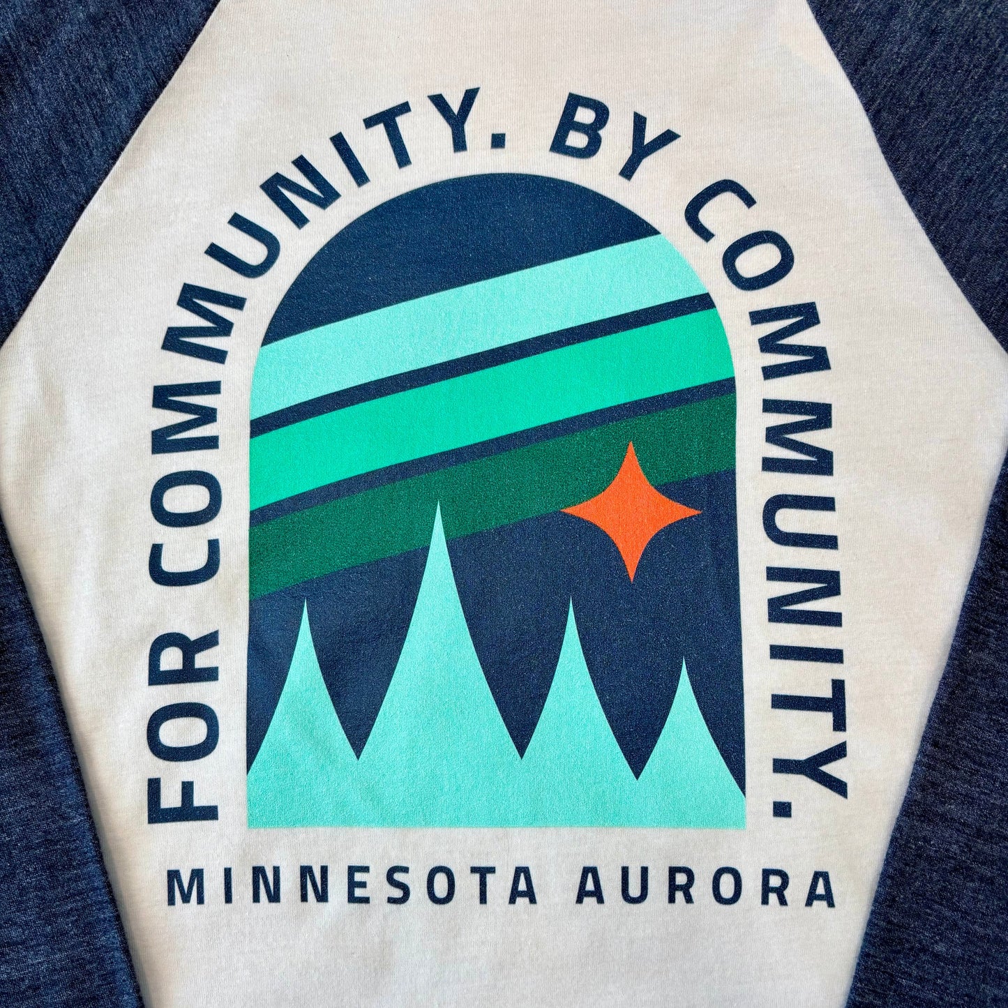 Aurora Intramural Navy Raglan Long Sleeve T-Shirt