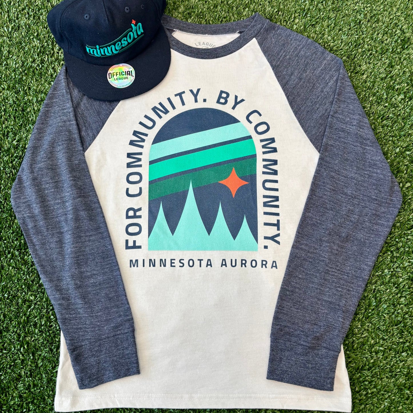 Aurora Intramural Navy Raglan Long Sleeve T-Shirt